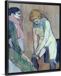 Woman Putting on her Stocking, or Woman of the House, c.1894 (oil on card)