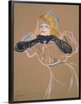 Yvette Guilbert (1867 1944) singing Linger, Longer, Loo, 1894 (oil on cardboard)