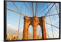 USA, New York State, New York City, Span of Brooklyn Bridge