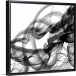 White Smoke Abstract Square