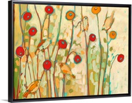 Five Little Birds Playing Amongst the Poppies No 2