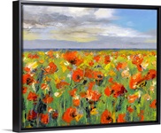 Poppy Field with Storm Clouds