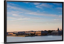 Buildings at waterfront, US Naval Academy, Severn River, Annapolis, Maryland