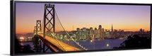 California, San Francisco, Bay Bridge, night