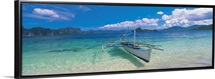 Fishing boat moored on the beach, Palawan, Philippines