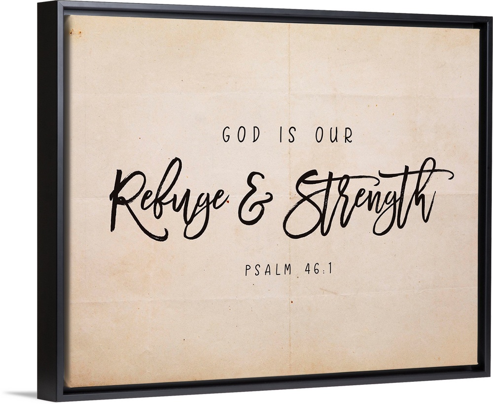 Handlettered Bible Verse Psalm Wall Art Canvas Prints Framed