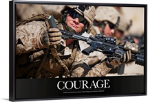 Military Motivational Poster: It takes an extraordinary person to face danger