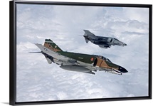 Two QF-4Es fly over the Gulf of Mexico