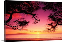 Hawaii, Maui, Sunset At Palauea Beach
