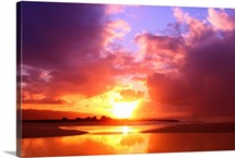 Hawaii, Oahu, Beautiful Sunset