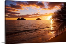 Hawaii, Oahu, Lanikai Beach At Sunrise