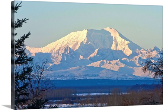 Sunrise on Mt. Foraker as seen near Talkeetna, Alaska