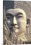 Thailand, Bangkok, Wat Rachapradit, Closeup Of Stone Buddha Image