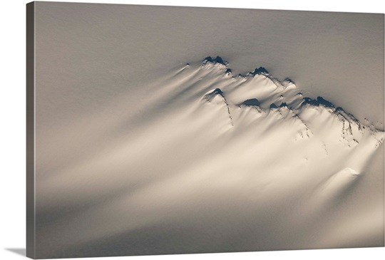Windswept nunatak on the Harding Ice Field in Kenai Fjords National Park, Alaska