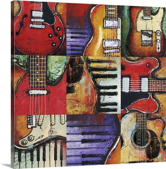 Guitar Elements Photo Canvas Print Great Big Canvas
