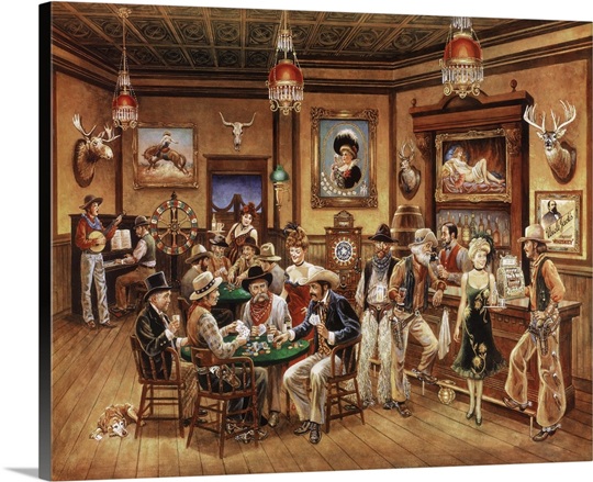 Western Saloon Photo Canvas Print | Great Big Canvas