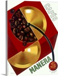 Caf? Manera, Coffee Bean,Vintage Poster