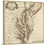 A New Map of Virginia, Maryland, And Parts of Pennsylvania and New Jersey, 1719