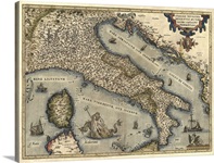 Antique Map of Italy, 1570