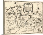 Antique Map of the Great Lakes and the Midwest US, 1755