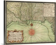 Antique Map of the Gulf Coast, 1747