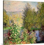 A Corner of the Garden at Montgeron, 1876 7 (oil on canvas)