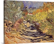 A Road in St. Remy with Female Figures, 1889 (oil on canvas)