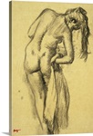 After the Bath, c.1891-92 (charcoal on yellow tracing paper)