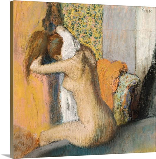 After the Bath, Woman Drying her Neck, 1898 (pastel on mounted paper)