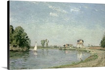 At the Rivers Edge, 1871 (oil on canvas)