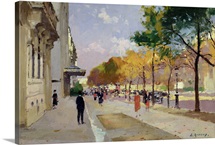 Avenue Montaigne, Paris (oil on canvas)