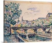 Bank of the Seine near the Pont des Arts, with a view of the Louvre