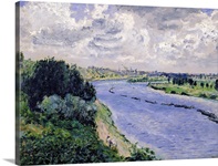 Barges on the Seine, c.1869 (oil on canvas)