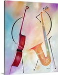 Bass and Sax, 2006 (oil on canvas)