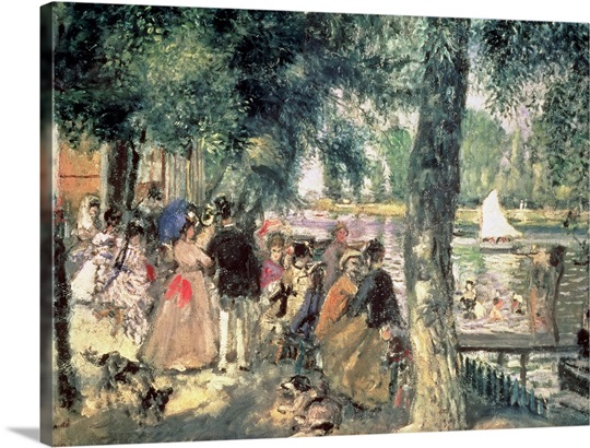 Bathing on the Seine or, La Grenouillere, c.1869 (oil on canvas)