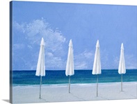 Beach umbrellas, 2005 (acrylic on paper)