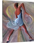 Blue Dress (oil on canvas)