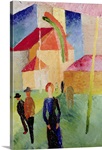 Church Decorated with Flags (oil on canvas)