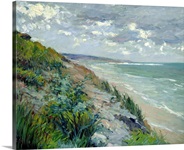 Cliffs by the sea at Trouville (oil on canvas)