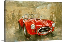Cobra at Brooklands (oil on canvas)