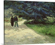 Couple in the Park, Arles, 1888 (oil on canvas)