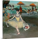 Dancer with bouquet, curtseying, 1877 (pastel on paper)