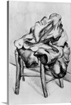 Drapery on a Chair, 1980 1900 (pencil and w/c wash on paper) (b/w photo)