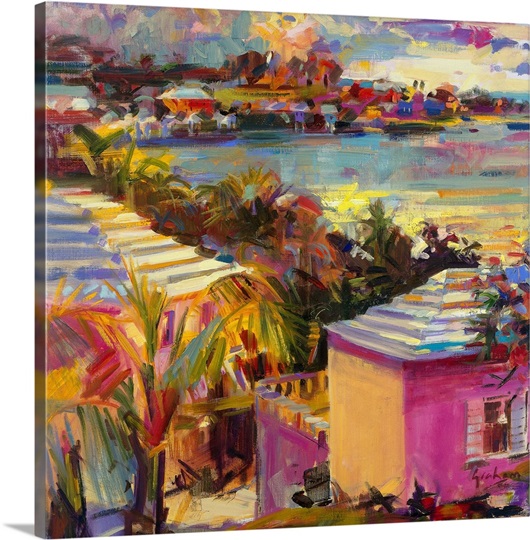 Dusk Reflections, Bermuda, 2011 (oil on canvas)