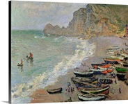 Etretat, beach and the Porte dAmont, 1883 (oil on canvas)