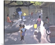 Fan Seller, Malindi, Kenya, 1995 (oil on canvas)