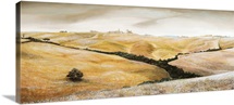 Farm on Hill, Tuscany, 2001 (oil on canvas)