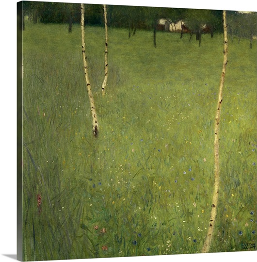 Farmhouse with Birch Trees, 1900 (oil on canvas)