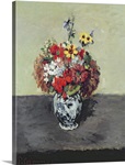 Flowers in a Delft vase, c.1873 75 (oil on canvas)