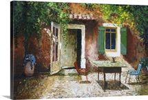 French Patio, 2006 (oil on board)